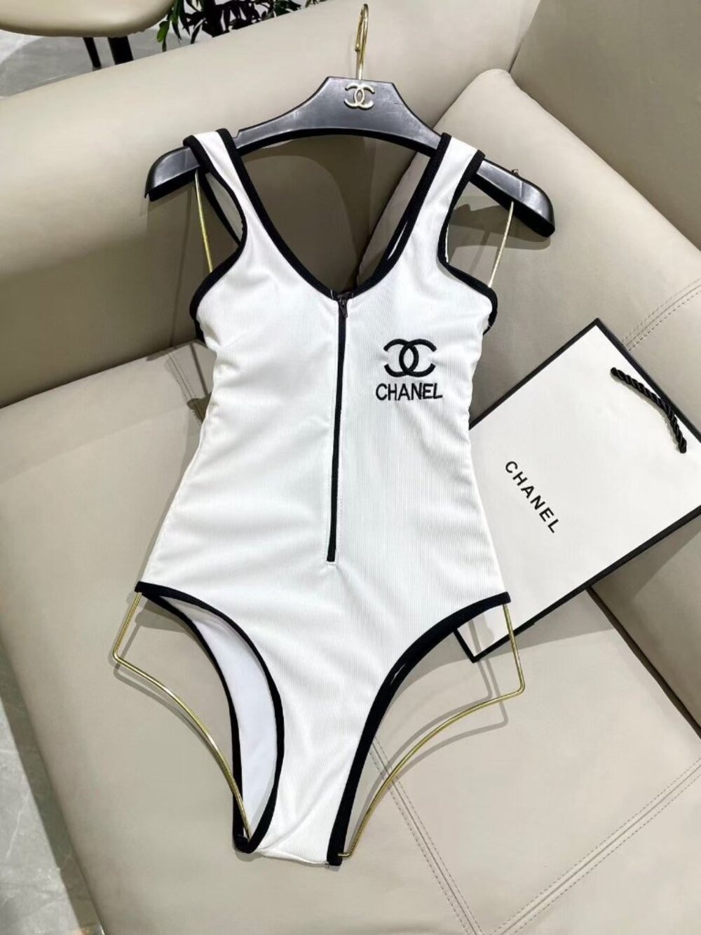 🍭🍭Chanel-Style One-Piece Swimsuit / Bodysuit🍦🍦